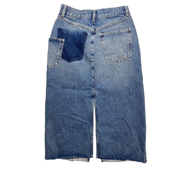 NWT ESSENTIEL ANTWERP Zimpala Blue Denim Midi Pencil Skirt-sz 34 (US 2) - Picture 5 of 11